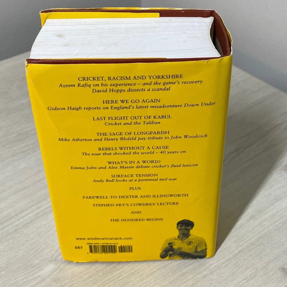 Wisden Cricketers Almanack 2022 159th Edition Hardback Lawrence Booth Cricket